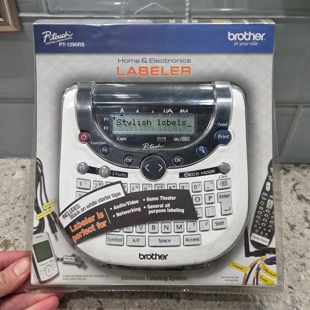 NEW SEALED Brother PT1290RS P Touch Home Electronic Labeling System Starter Tape